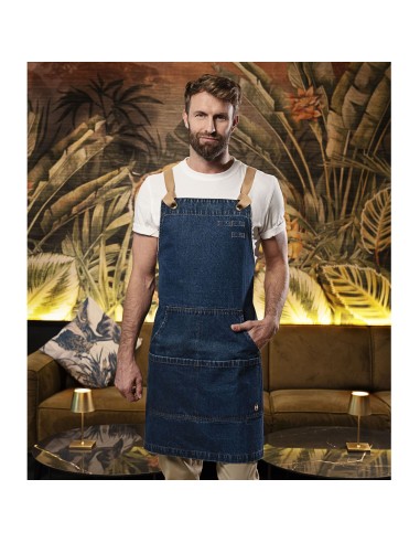 KAL-LS41-Bip Apron Denim Urban-Style